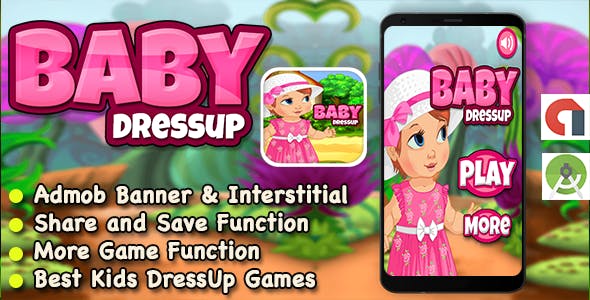 6378-Baby Dress Up Game For Kids + Ready For Publish + Android