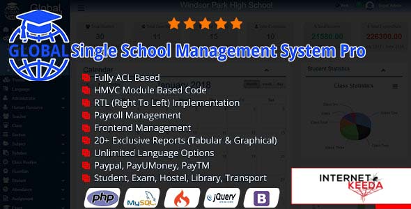 6845-Global v4.5 - Single School Management System Pro