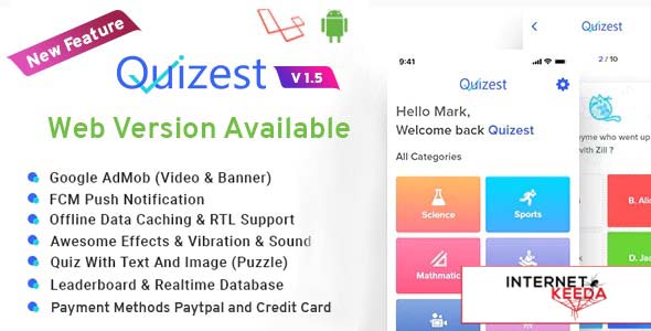 7037-Quizest v1.5 - Complete Quiz Solutions With Android App And Interactive Admin Panel