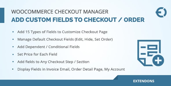 7190-WooCommerce Checkout Fields Manager, Custom Checkout Fields Plugin v1.1.0