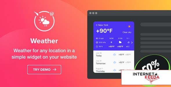 7584-Weather Forecast v1.0.0 - WordPress Weather Plugin