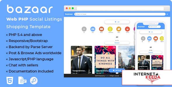 7621-Bazaar v1.0 - Web PHP Social Listings/Classifieds Shopping Template