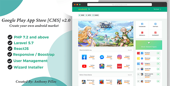 10952-Google Play App Store [CMS] v2.0.9