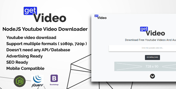 7801-GetVideo v1.0 - NodeJS Youtube Video Downloader