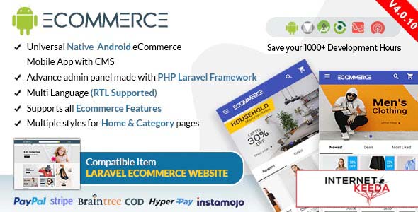 7959-Android Ecommerce v4.0.10 - Universal Android Ecommerce / Store Full Mobile App with Laravel CM