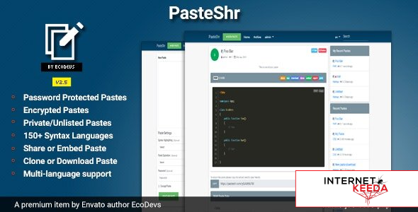 8607-PasteShr v2.5.5 - Text Hosting & Sharing Script - 