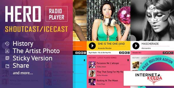 8822-Hero v1.0.0 - Shoutcast and Icecast Radio Player With History - Elementor Widget Addon