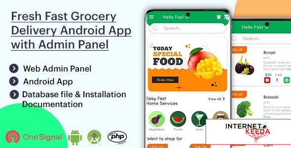 8962-Fresh Fast Grocery Delivery Android App with Interactive Admin Panel v1.1