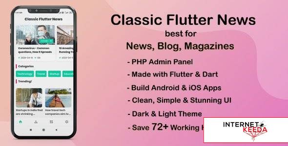 9163-Classic Flutter News App v1.0 - best for News, Blog and Magazines