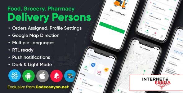 9313-Delivery Person for Food, Grocery, Pharmacy, Stores React Native v1.0 - Wordpress Woocommerce A