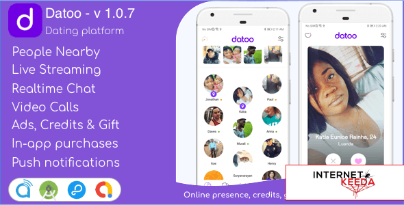 9474-Datoo v1.0.7 - Dating platform with Live Steaming and Video calls + Admin Panel