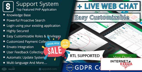 9521-Best Support System v2.2.2 - Live Web Chat & Client Support Desk & Support Ticket Help Centre