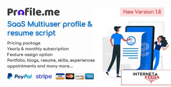 9520-Profile.me v1.8 - Saas Multiuser Profile & Resume Script