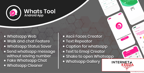 9697-Whats Tool v1.0 - Android app with Whats web, Walk n Chat, Status Saver , Whats Fake Chat And M