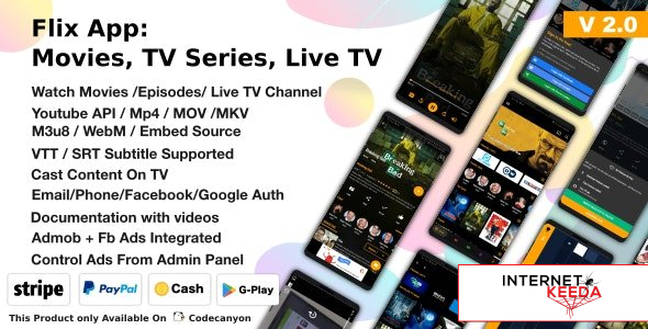 13078-Flix App Movies v2.4 - TV Series - Live TV Channels - TV Cast