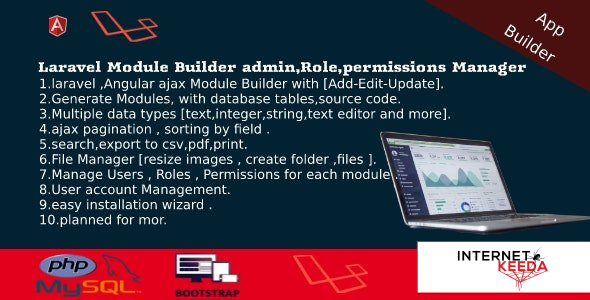 10001-Laravel Admin Builder v2.2 - Angular CRUD+Users, Roles, Permission +Files Manager