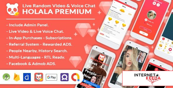 10068-HOLALA Premium v1.0 - Live Random Video/Voice Call + Admin Panel + Ads + In-App Purchases