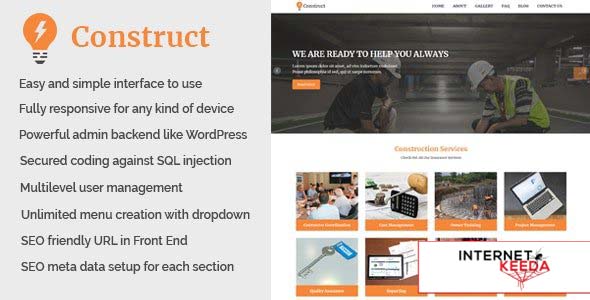 10069-Construct v1.1- Building and Construction Website CMS