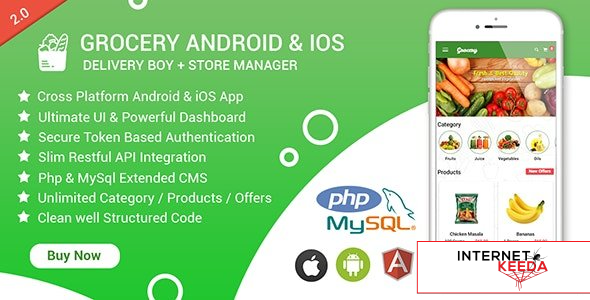 10090-Grocery Android & iOS App with Delivery Boy and Store Manager App With CMS v2.4