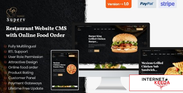 10134-Superv v1.0 - Restaurant Website CMS & Management System with Food Order