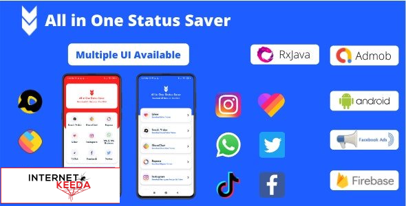 10418-All in One Status Saver v9.0 - SnackVideo, ShareChat, Roposo, Likee, Whatsapp, FB, Insta, TikT