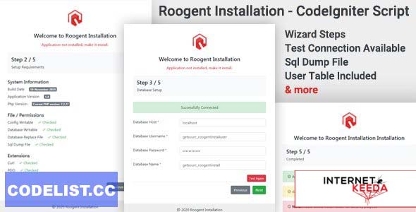 10566-Roogent Installation v1.0 - CodeIgniter Script