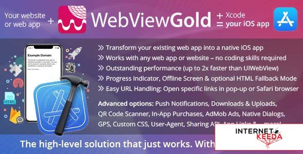 10622-WebViewGold for iOS v7.9 – WebView URL/HTML to iOS app + Push, URL Handling, APIs & much more!