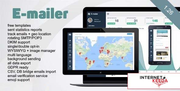 11282-E-mailer v1.26 - Newsletter & Mailing System with Analytics + GEO location