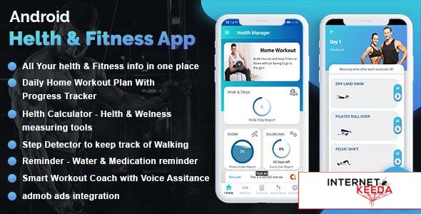 11462-Workout Manager & Health Calculator for Fitness ( Water medicine reminder & pedometer ) v1.1