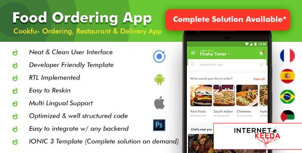 11713-Food Delivery App v2.0 - Food Ordering App - Android + iOS App Template|3 Apps| Multi Restro C