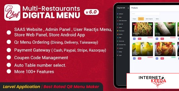 11798-CHEF v6.0 - SaaS - Contactless Multi-restaurant QR Menu Maker