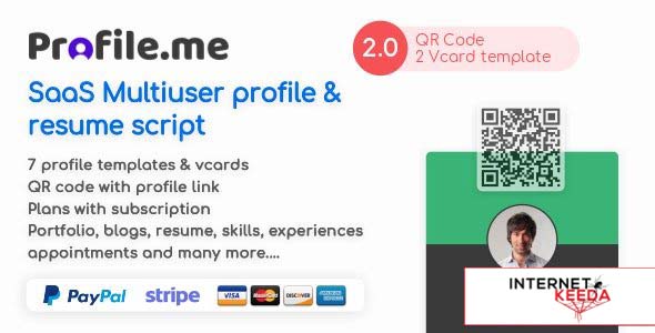 12001-Profile.me v2.0 - Saas Multiuser Profile Resume & Vcard Script