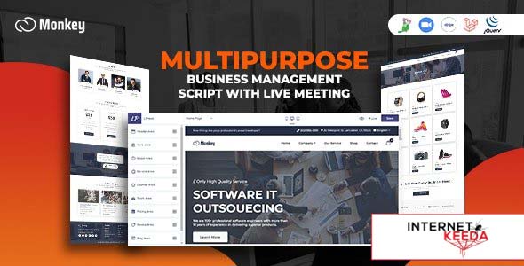 12102-Monkey v2.0 - Laravel Multipurpose Website CMS & Business Agency Management With Live Meeting