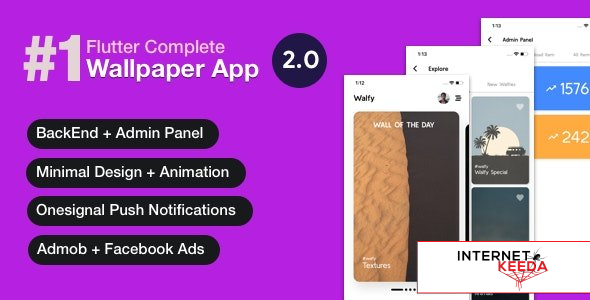 12416-Flutter Wallpaper App v2.6.0 - Backend+ Admin Panel (Full App)