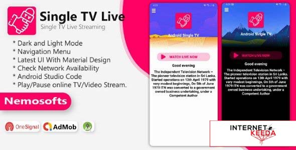 12428-Android TV Channel - Single TV Live Streaming App  1 February 2021