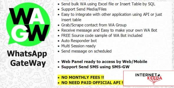 12568-WA-GW - WhatsApp and SMS GateWay (Blast and Chatbot) with SAAS Support - 24 july 2021