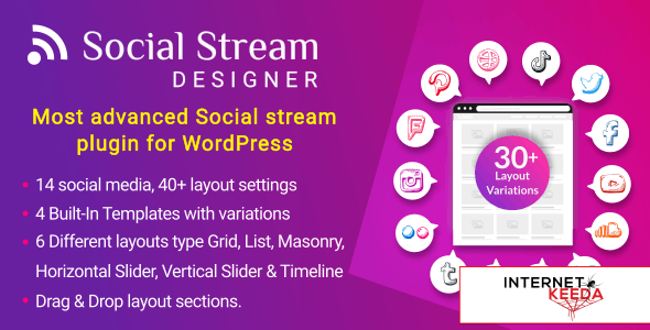 12890-Social Stream Designer v1.1.5 - Instagram Facebook Twitter Feed - Social media Feed Grid Galle