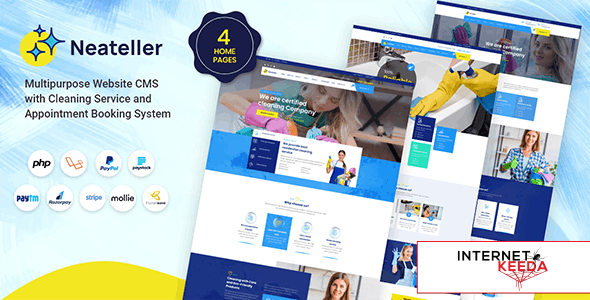 13136-Neateller v1.3 - Multipurpose Website CMS with Cleaning Service and Appointment Booking System