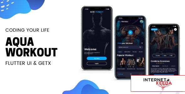 13259-Aqua Workout (Fitness) App v1.0 - Flutter UI Kit using GetX