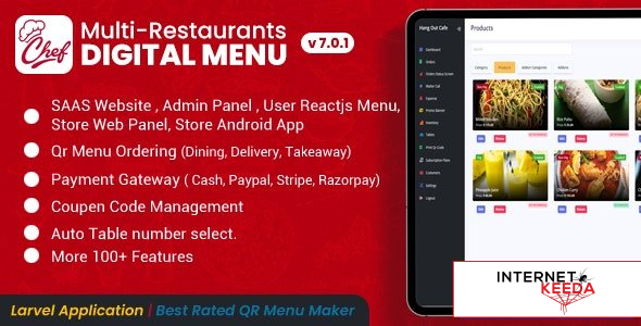 13394-CHEF v7.0.1 - SaaS - Contactless Multi-restaurant QR Menu Maker