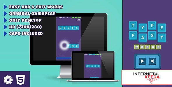 13517-Type Fast Words v1.0 - HTML5 Game