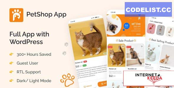 13690-PetShop v1.0 - Flutter App with WordPress Backend