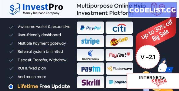 13794-InvestPro v2.0.1 – Wallet & Banking Online Hyip Investment Platform