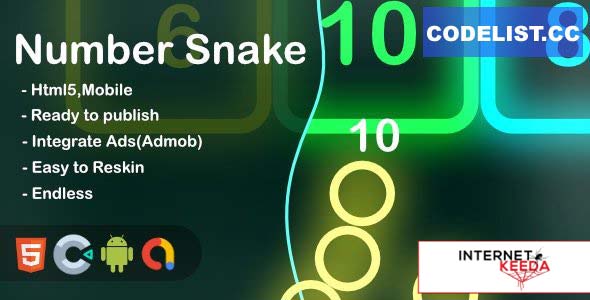 14116-Number Snake (Construct 3 + HTML + Mobile)