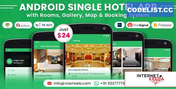 14170-Android Single Hotel Application with Rooms, Gallery, Map & Booking System v4.0