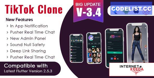 14252-Flutter - TikTok Clone | Triller Clone & Short Video Streaming Mobile App for Android & iOS v3