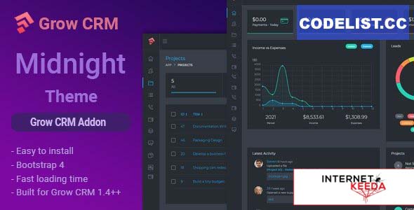 14395-Midnight - Grow CRM Dark Theme Addon - 3 February 2022