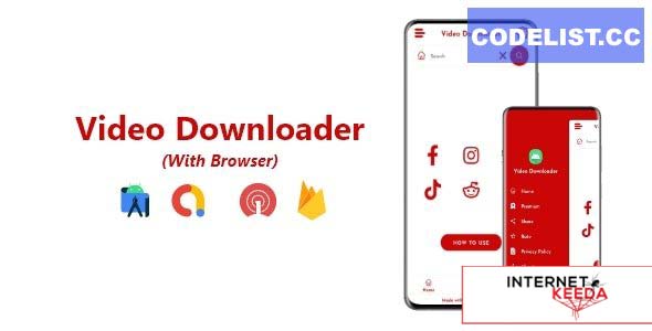 14407-Video Downloader with Browser v1.0 - ADMOB, FIREBASE, ONESIGNAL