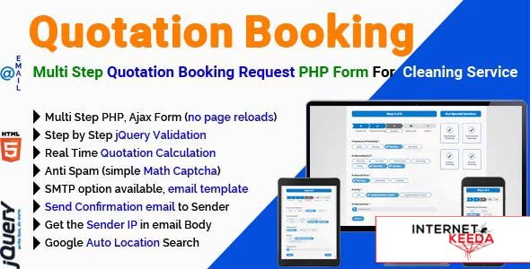 14481-Quotation Booking v2.9.2 - Multi Step Quotation Booking Request PHP Form For Cleaning Service