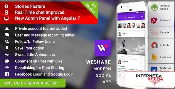 14486-WeShare v4.1 - Social Media Sharing Android App with Angular Admin